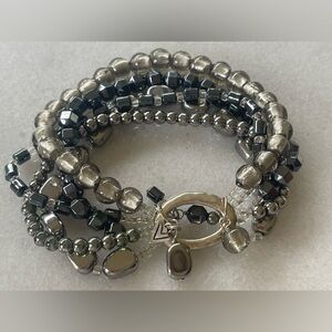 Classic Silpada Sterling Multi Strand Stretch Bacelet